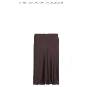 Zara Satin Brown Skirt